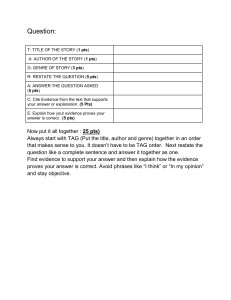 Constructed Response Template TDA