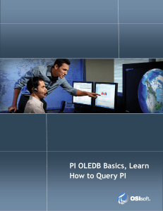 PI OLEDB Basics Learn How to Query PI