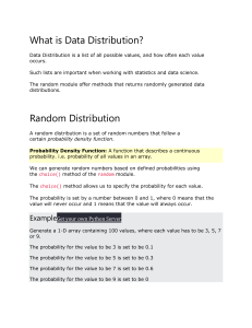 What is Data Distribution