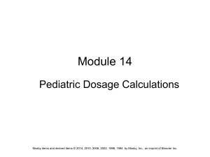 PediatricDosageCalculations