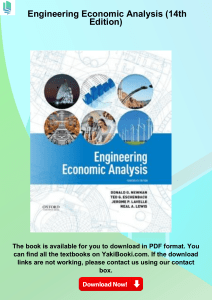 Download Engineering Economic Analysis (14th Edition)