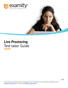 examity live proctoring test taker guide web5