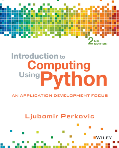 Introduction to Computing Using Pyhton Second Edition
