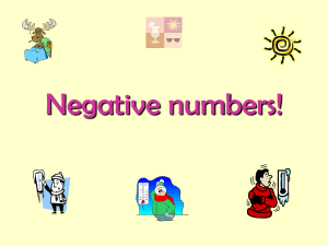 Negative numbers!