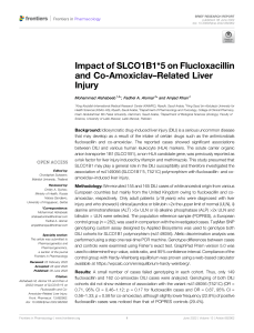 Impact of SLCO1B1*5 on DILI due to flucloxacillin and co-amoxiclav