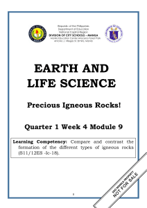 SCIENCE Q1 W4 Mod9 Earth and Life Science (Igneous Rocks)