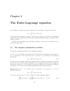 Euler-Lagrange equation