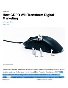 How GDPR Will Transform Digital Marketing 