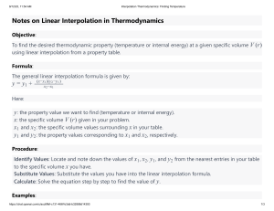 Interpolation Thermodynamics  Finding Temperature 