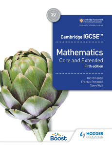  Core and Extended Mathematics Fifth Edition 