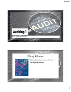 PB1MAT+Auditing 1 Week 1 - The Auditing Universe