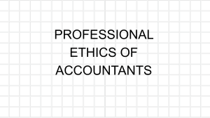 Professional Ethics of Accountants