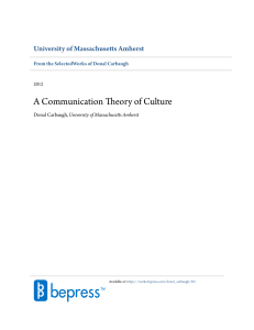 A Communication Theory of Culture