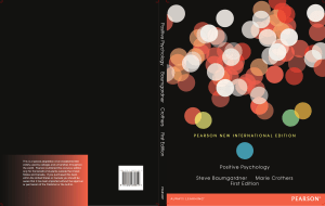Positive Psychology Steve Baumgardner Marie Crothers  First Edition
