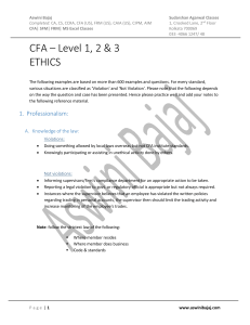 Ethics- CFA level 1