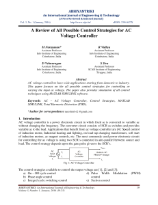 A Review of All Possible Control Strategies for AC Voltage Controller