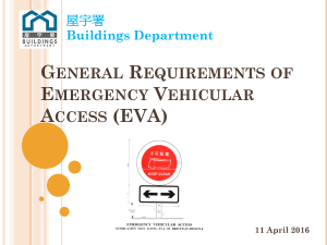 GENERAL REQUIREMENTS OF EMERGENCY VEHICULAR ACCESS (EVA)