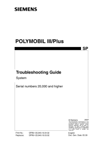 Siemens Polymobil 3 - Trouble Shooting guide