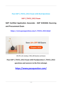 SAP C TS452 2022 Practice Test Questions