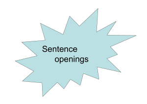 Sentences-Sentence Openings