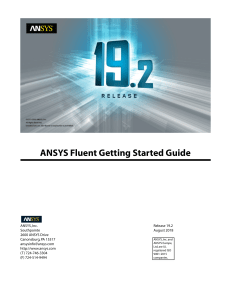 ANSYS Fluent Getting Started Guide