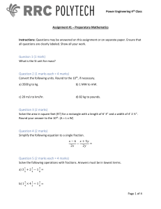 Assignment #1 - Preperatory Math (6)