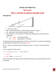 Newtons laws in applied maths