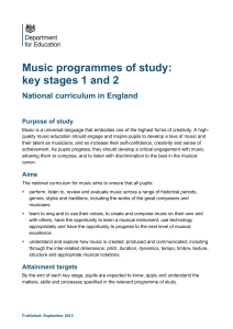 PRIMARY national curriculum - Music