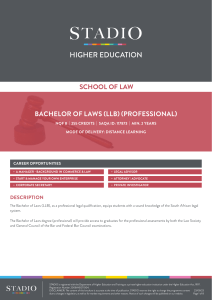 SOL - Bachelor of Laws (LLB) (Professional) DL 2024