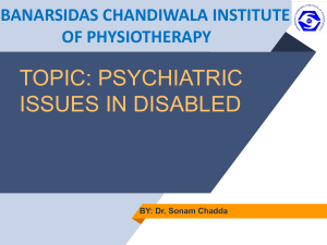 6. psychiatric issues in disabled.