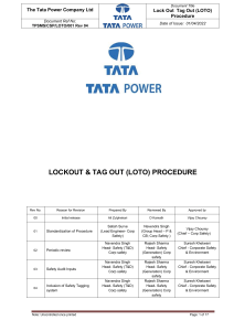 01 Tata Power LOTO Procedure
