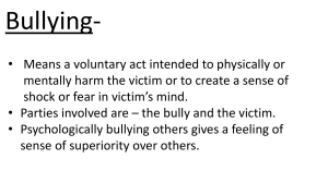 Bullying And Cyberbullying