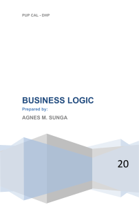 Business Logic Agnes Sunga