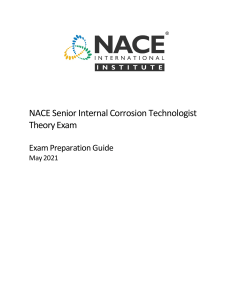 Senior-Internal-Corrosion-Technologist- Exam preparation guide