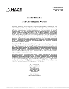 SP0200-2014 Steel-Cased Pipeline Practices