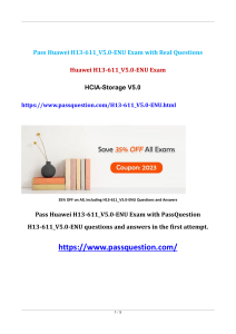 H13-611 V5.0-ENU HCIA-Storage V5.0 Real Questions