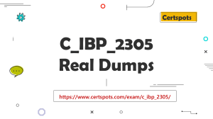 SAP C IBP 2305 Free Dumps with Practice Test