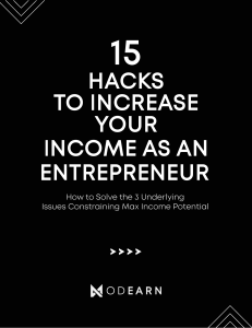 15 Hack to Increase your Income