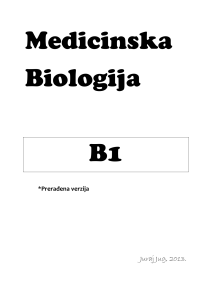 Medicinska Biologija B1