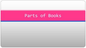 parts of Books