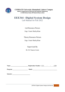 EEE344-Digital System Design FA22