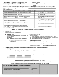 TB Health Assessment Form