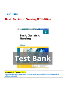 Basic Geriatric Nursing 8th Edition by Patricia A. Williams Test Bank