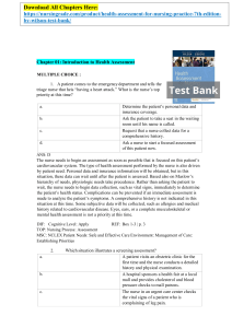 Health Assessment for Nursing Practice 7th Edition by Wilson Test Bank