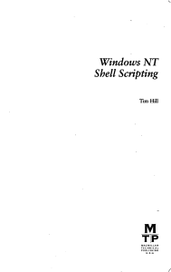 Windows NT Shell Scripting - Tim Hill