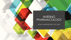Introduction to Nursing Pharmacology