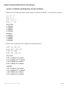 Chapter 19 Practice Problems Review and Assessment