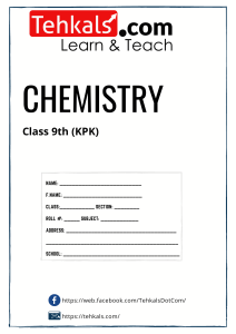 Chemistry 9th ch 3