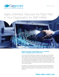 discover the right path to sap hana with capgeminis strategic value assessment