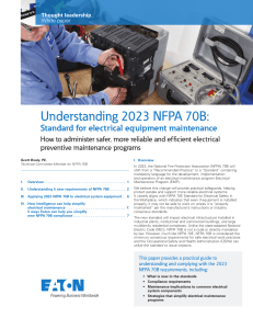 Understanding NFPA 70B